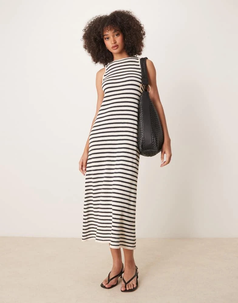 Shop Pretty Lavish stripe knit midaxi dress in cream and navy on Sale at  BeyondStyle  Get 65% Off Pretty Lavish stripe knit midaxi dress in cream  and navy with Limited-Time Flash
