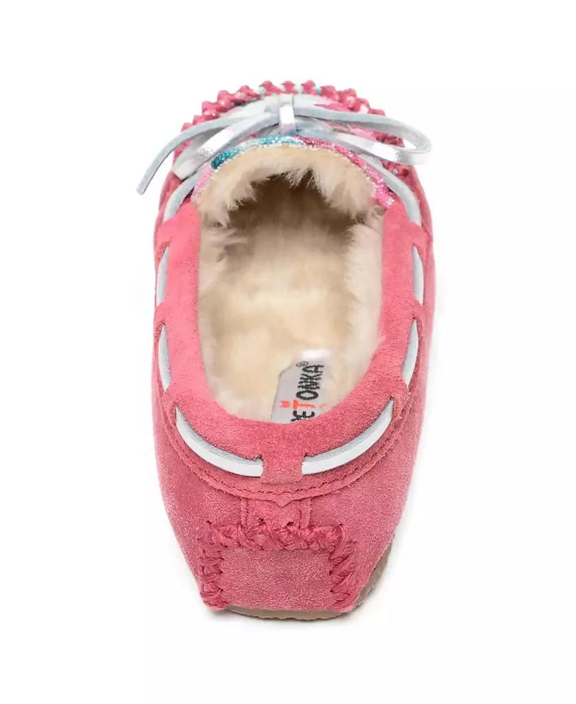 Minnetonka Little Girls Cassie Moccasin Slippers 3