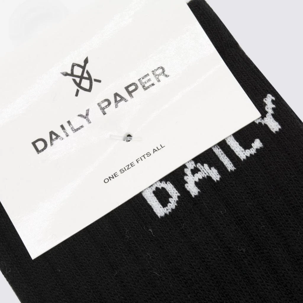 DAILY PAPER Black And White Cotton Blend Socks 1