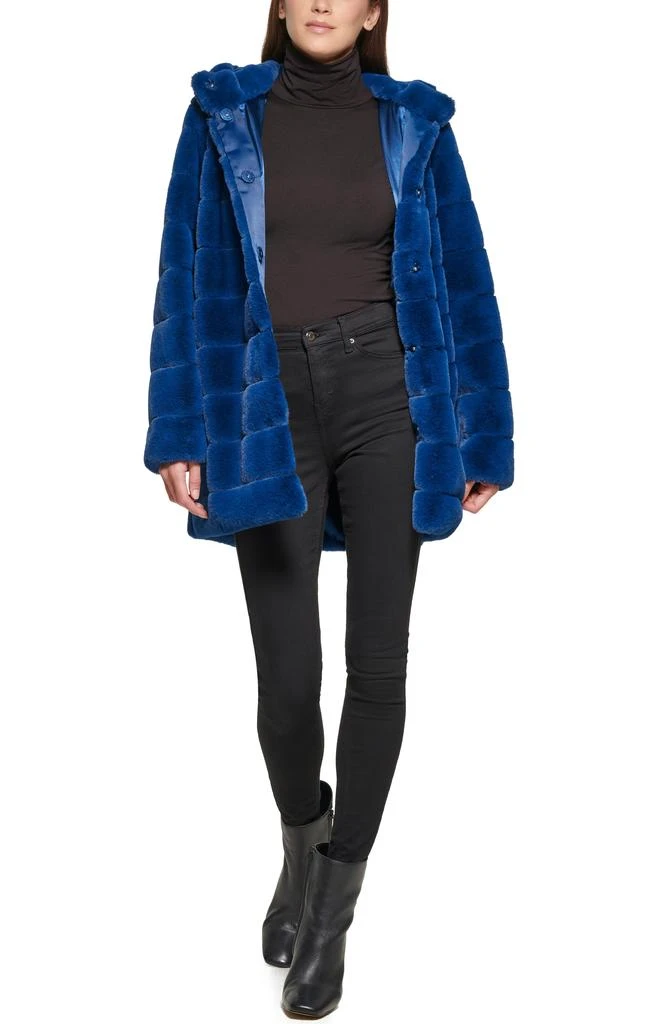 Kenneth Cole Grooved Faux Fur Jacket 4