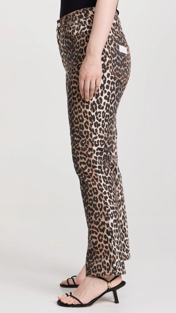 Ganni Print Denim Betzy Cropped Jeans 10