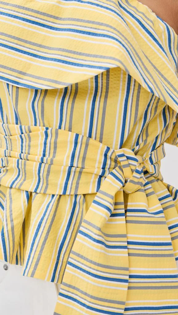 STELLA JEAN One Shoulder Striped Top 5