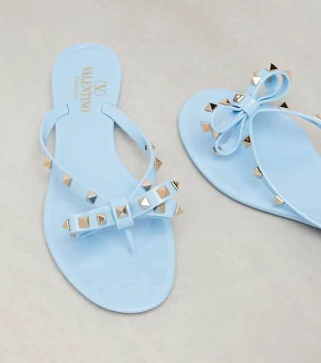 Valentino Rockstud PVC thong sandals 5