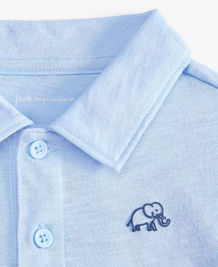 First Impressions Baby Boys Little Elephant-Detail Polo Shirt, Exclusively at Macy's 2