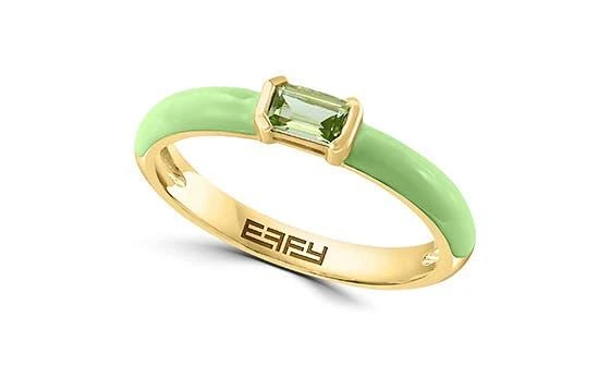 EFFY 14K Yellow Gold Peridot Ring 4