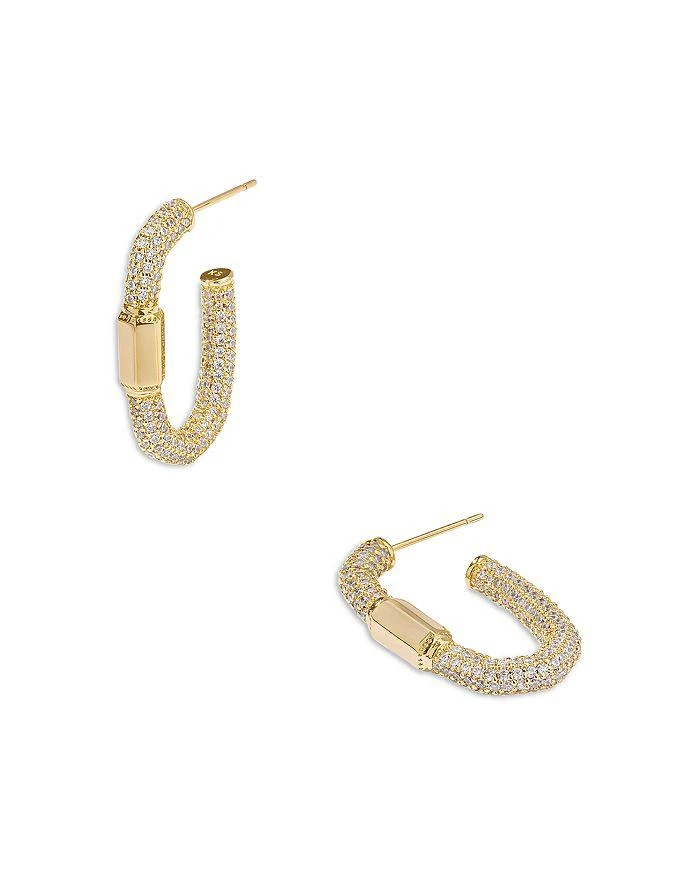 Kendra Scott Emery Pavé Oval Hoop Earrings 1