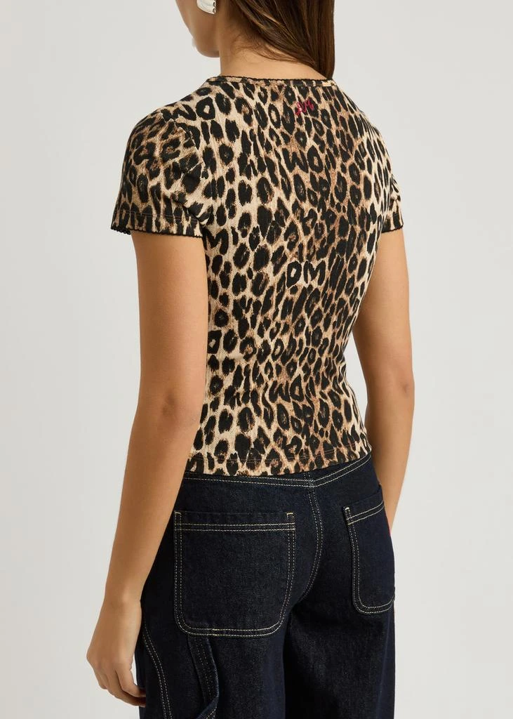 DAMSON MADDER Marnie leopard-print cotton-blend T-shirt 3