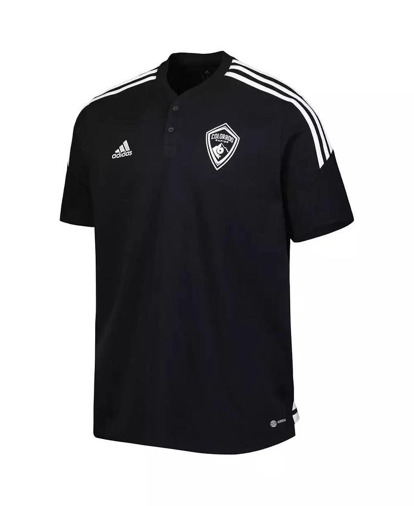Adidas Men's Black Colorado Rapids Henley AEROREADY Polo Shirt 2