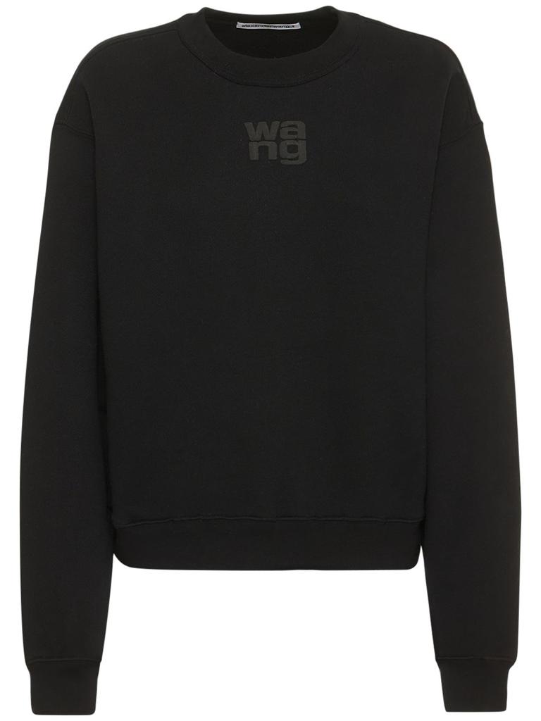 ALEXANDER WANG Essential Logo Cotton Jersey Sweatshirt