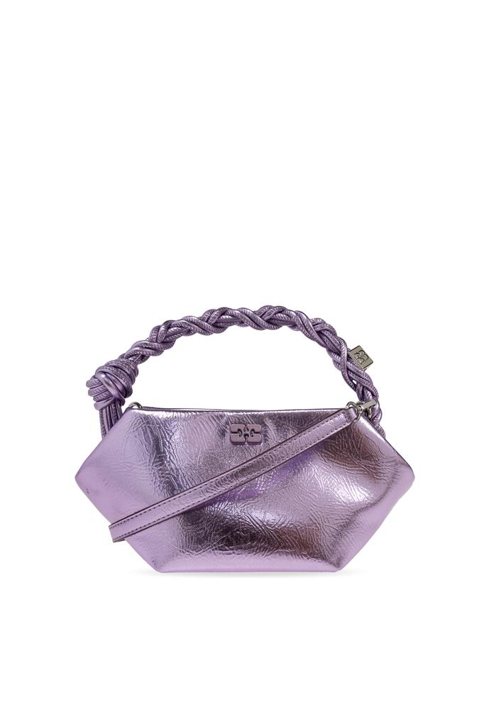 【GANNI】Small Butterfly Bow Eyelet Mix Denim Tote Bag Ganni Butterfly Small Pouch Bow Eyelet Denim - Tote Bags