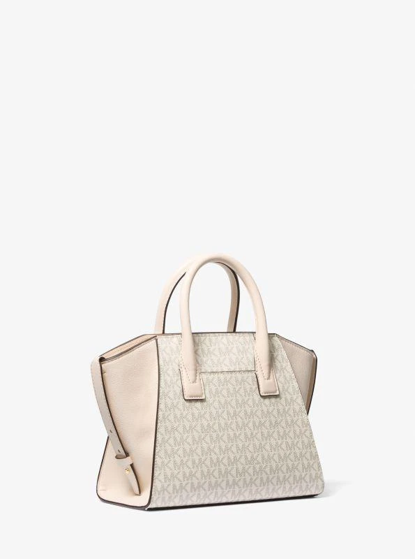 Michael Kors Avril Small Logo and Leather Satchel 3