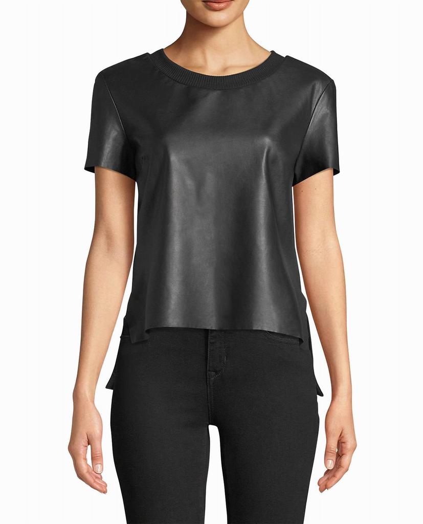 Nicole Miller Leather T-Shirt