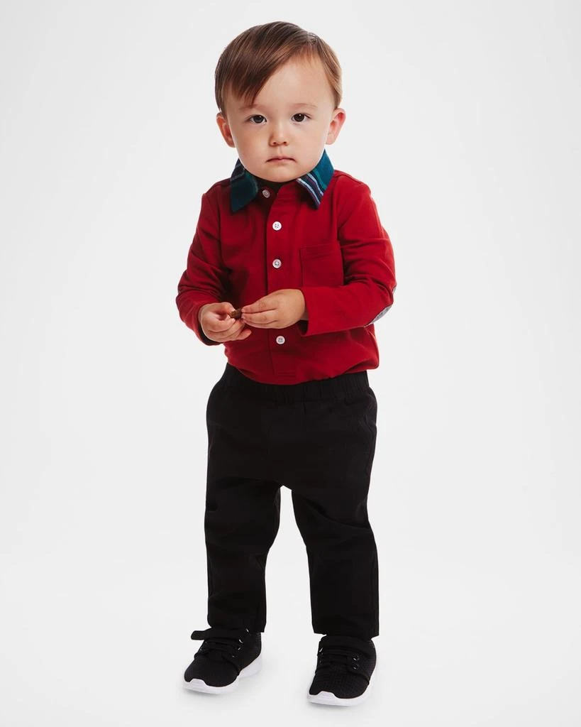 Andy & Evan Boy's Combo Shirtzie & Pants Set, Size Newborn-24M 2