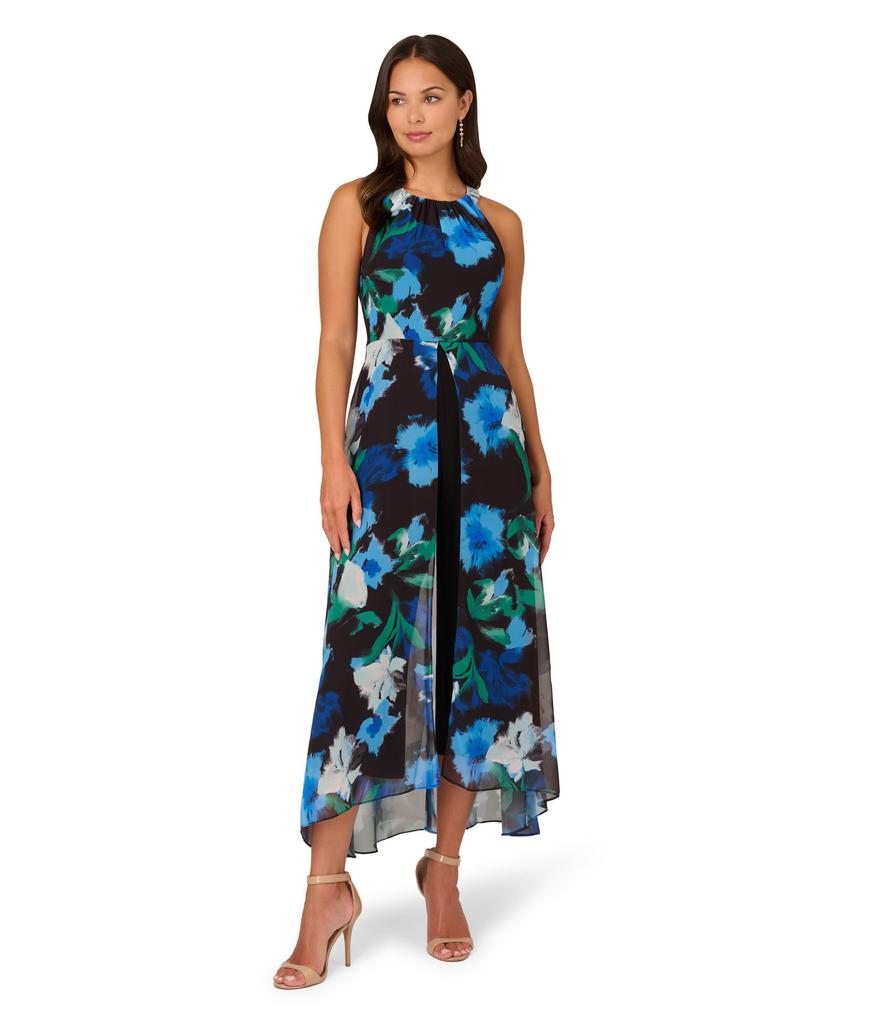 Adrianna Papell Floral Print Jumpsuit