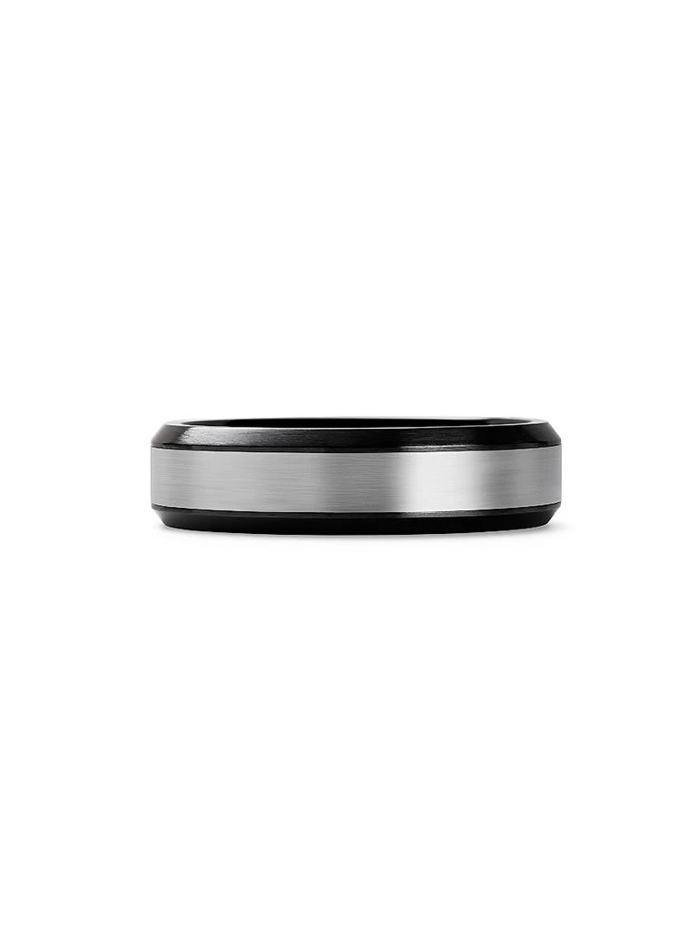 David Yurman Titanium Beveled Band Ring 4