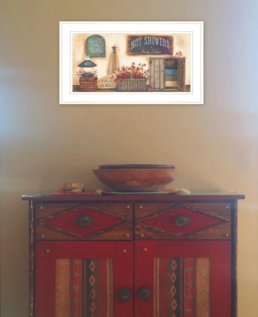 Hivvago Bath House Collection 1 White Framed Print Bathroom Wall Art 4