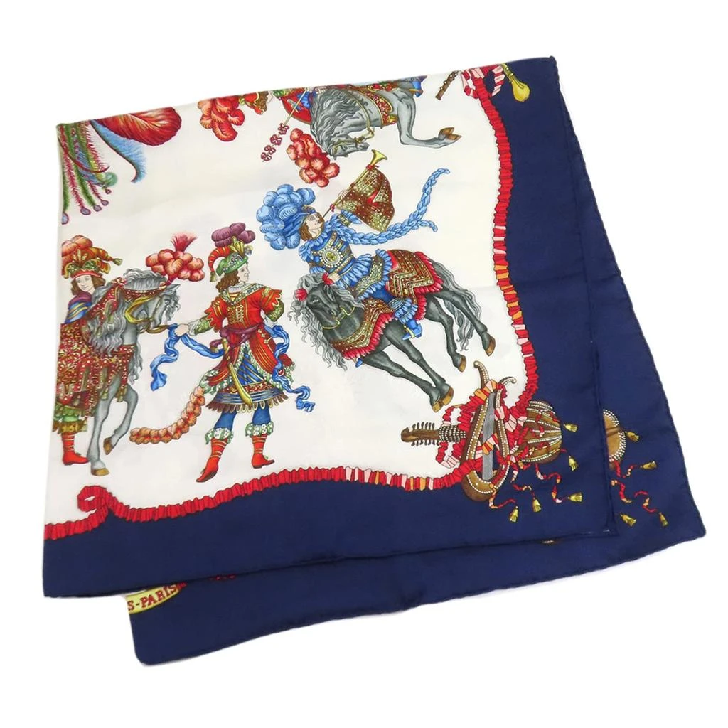 Hermes Navy Silk Scarf (Pre-Owned) 2