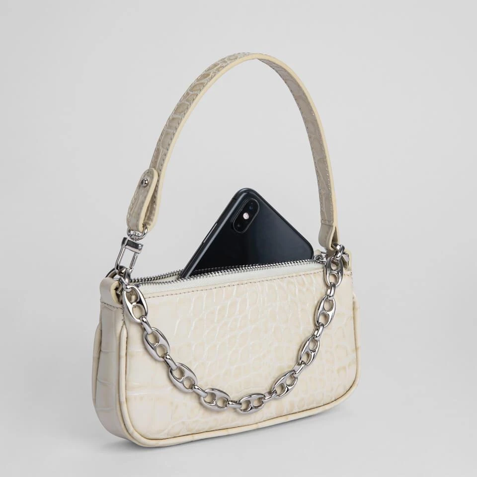 by FAR BY FAR Women
s Mini Rachel Croco Bag - Cream 5