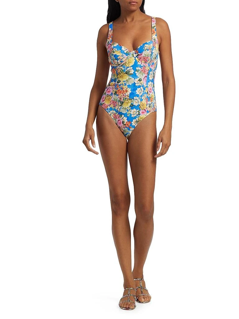 Johnny Was Pauline Floral One-Piece Swimsuit 2