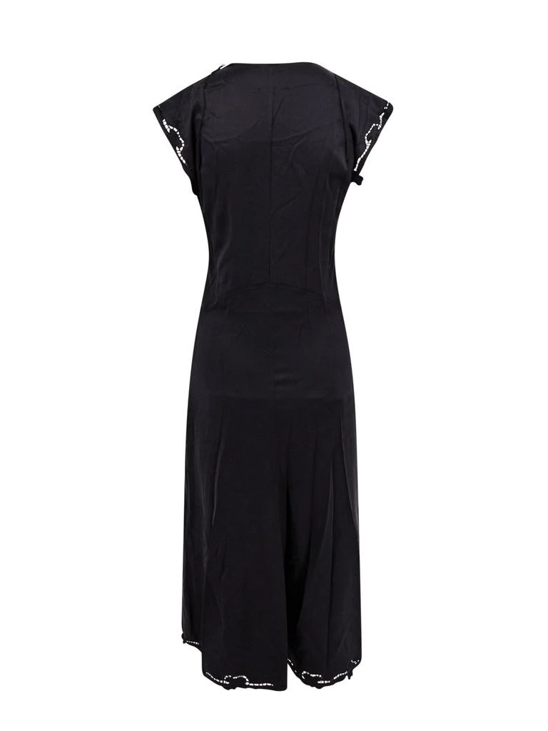 Isabel Marant Isabel Marant Jordina V-Neck Satin Midi Dress 2