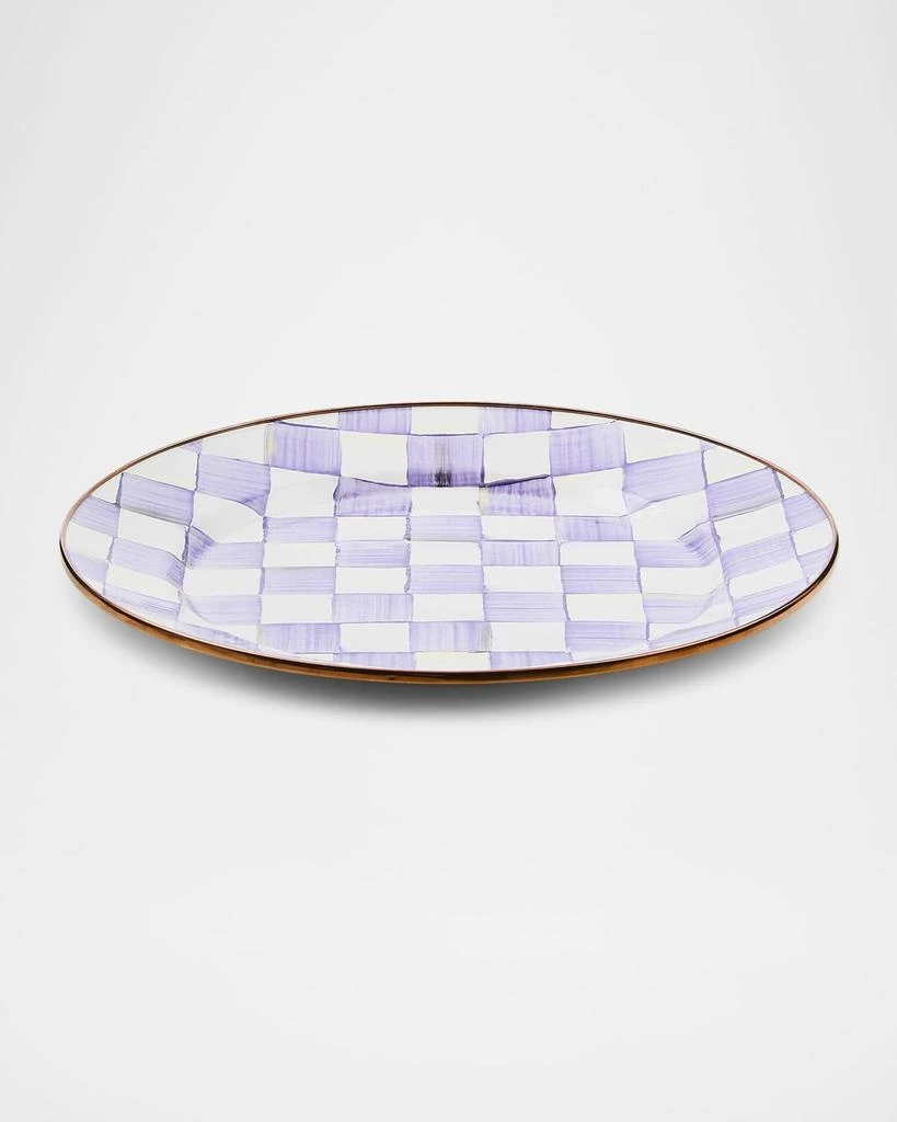 MacKenzie-Childs Violet Check Charger Plate 2