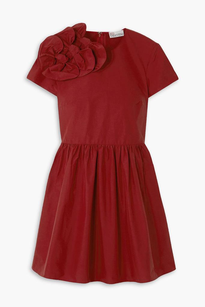 RED Valentino Bow-detailed cotton-blend taffeta mini dress