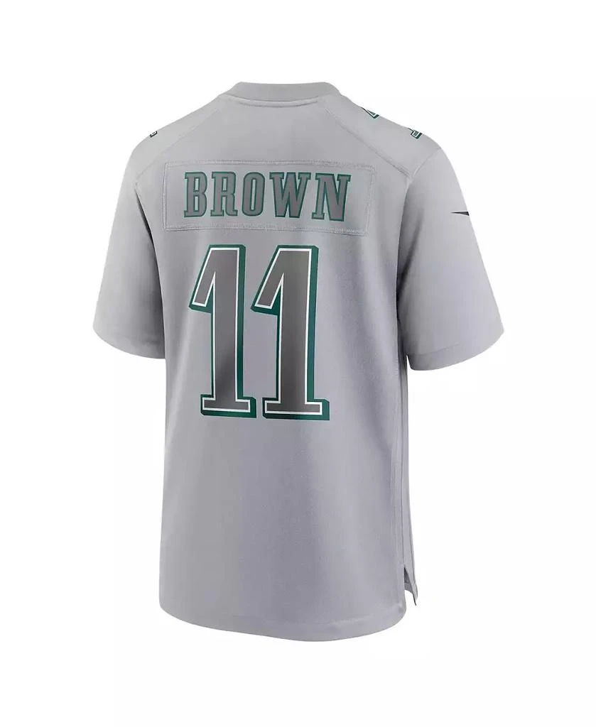 NIKE Men's A.J. Brown Gray Philadelphia Eagles Super Bowl LVII Patch Atmosphere Fashion Game Jersey 2