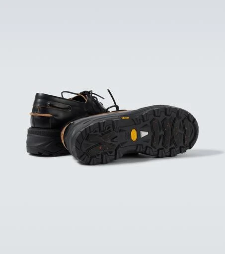 Sacai Leather platform boat shoes 7