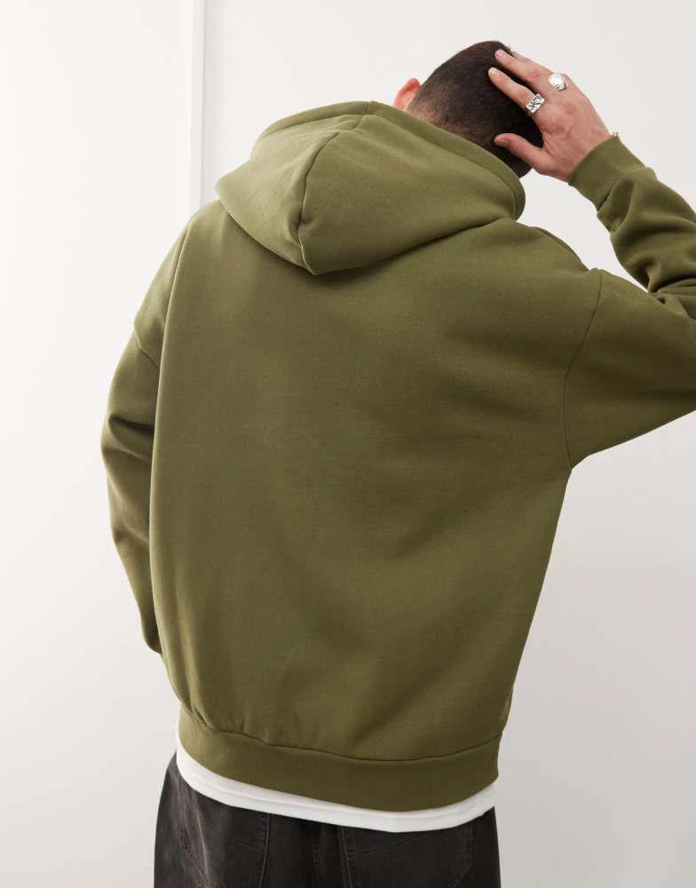 Obey Obey massive graphic heavyweight hoodie in green 4