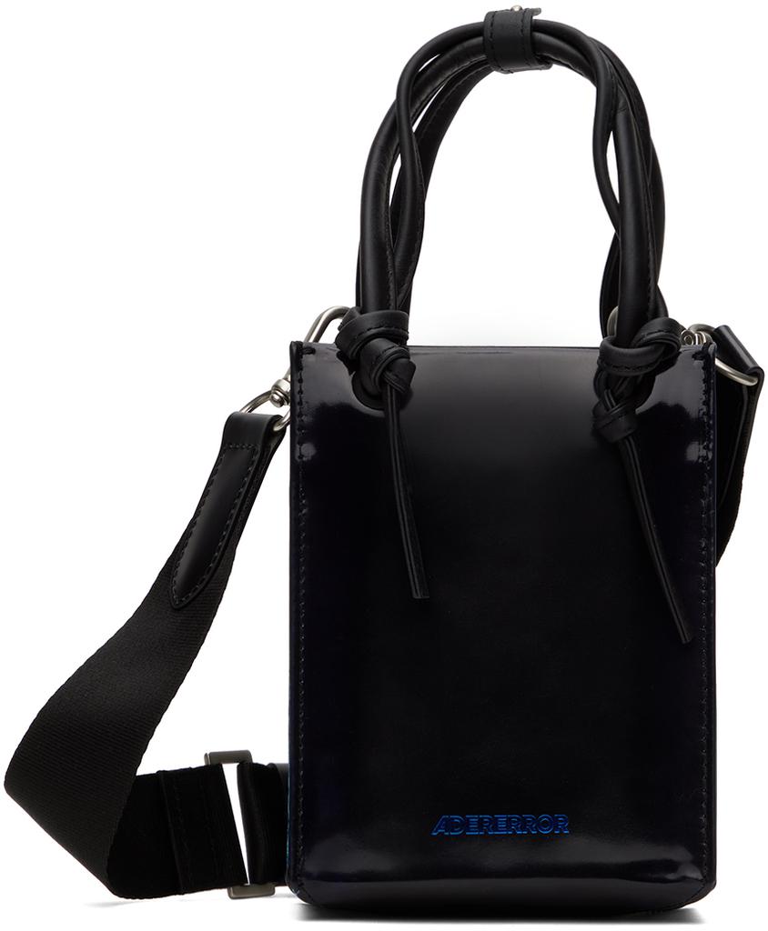 ADER error Black Small Cracked Shopper Bag - Crossbody Bags