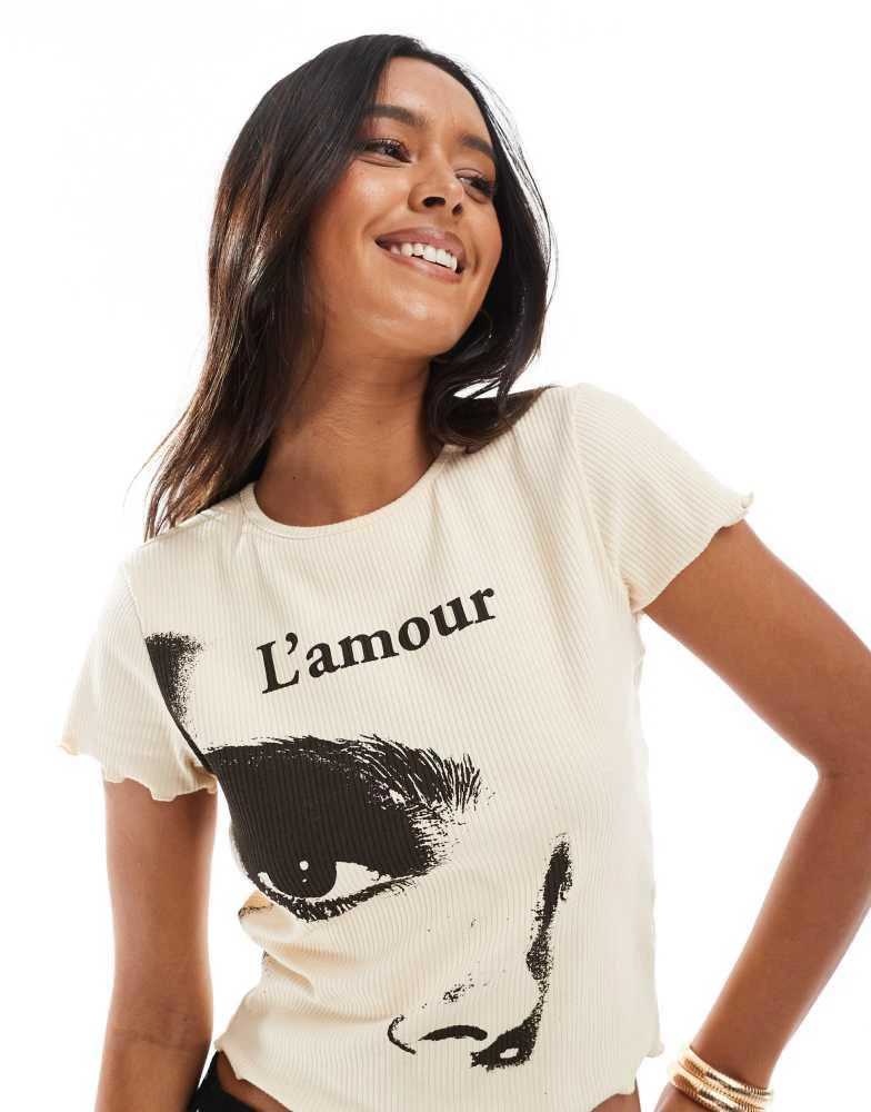 Miss Selfridge Miss Selfridge L'amour baby tee 3