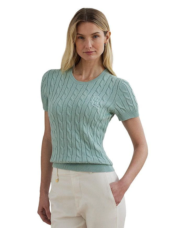 Ralph Lauren Cable Knit Cotton Short Sleeve Sweater 1