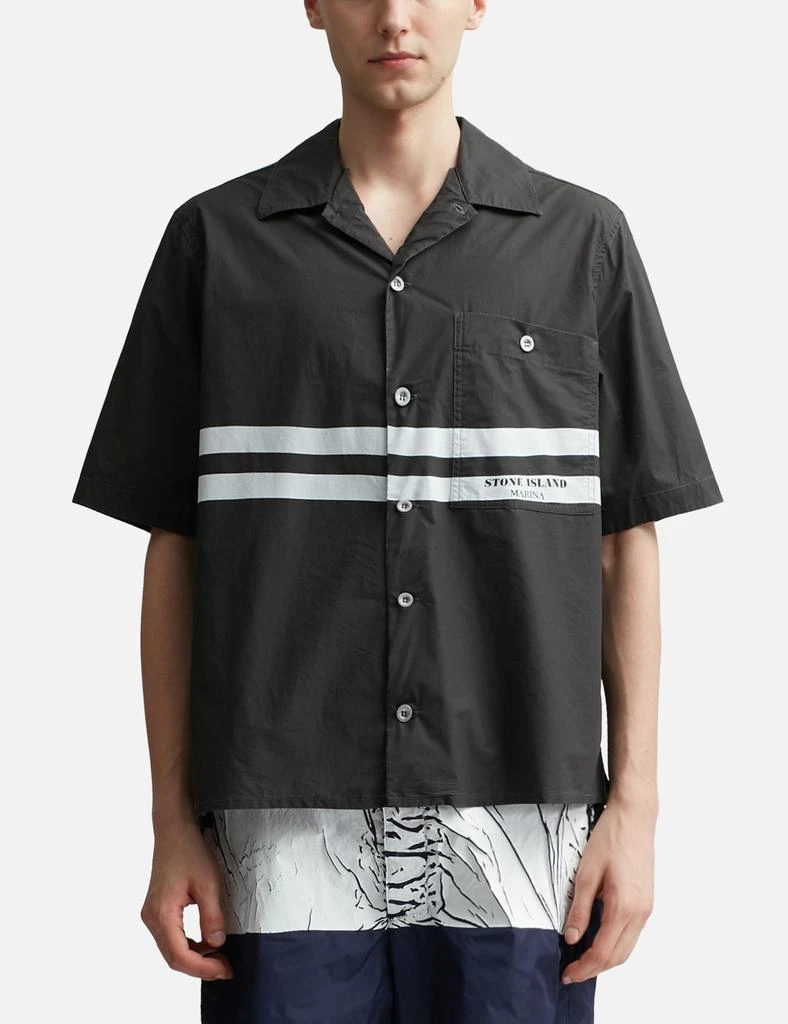 Stone Island Marina Plated Cotton Canvas Overshirt 3