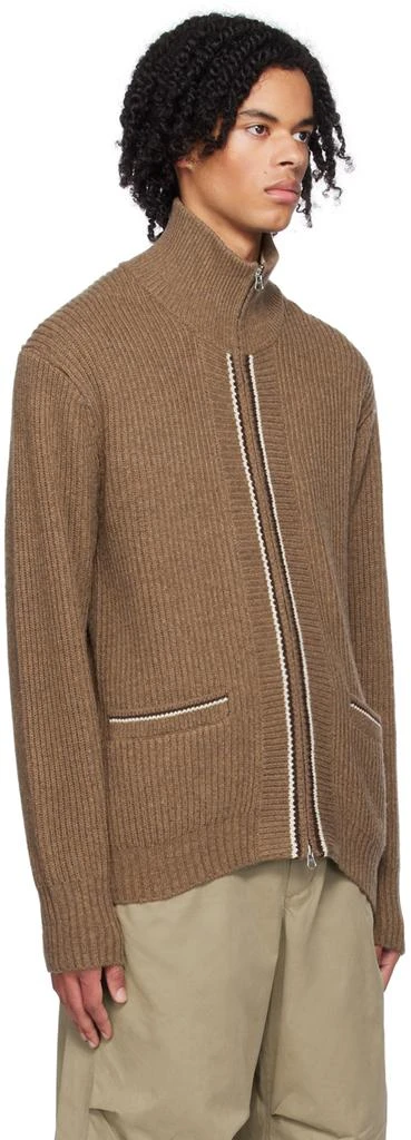 BEAMS PLUS Brown Zip Cardigan 2