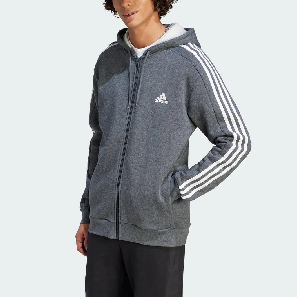 Adidas Men's  Essentials Fleece 3-Stripes Full-Zip Hoodie 1