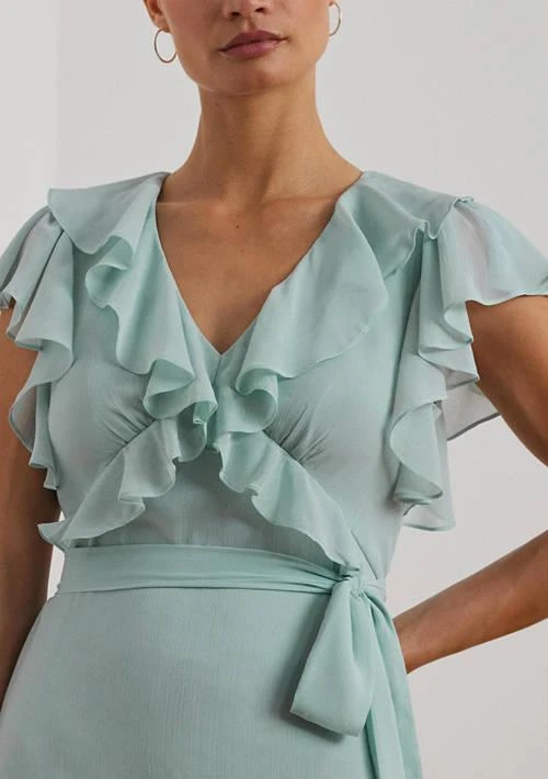 Ralph Lauren Ralph Lauren Ruffle Trim Crinkle Georgette Dress 4