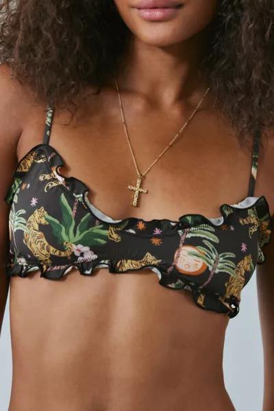 Out From Under Out From Under X Wild Lovers Tilly Tiger Print Satin Bralette