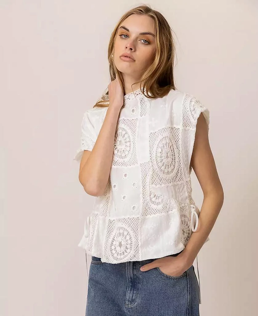 Line & Dot Women's Biva Cotton Round-Neck Tunic Top 3
