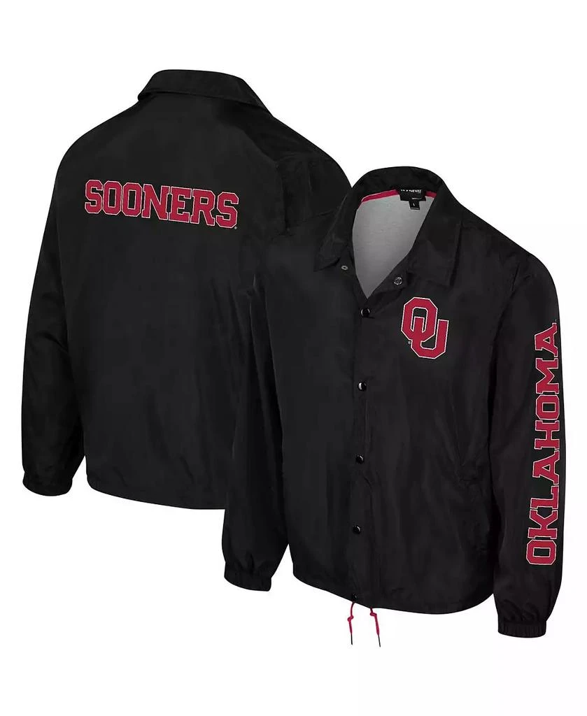 The Wild Collective Men
s and Women
s Black Oklahoma Sooners Coaches Full-Snap Jacket