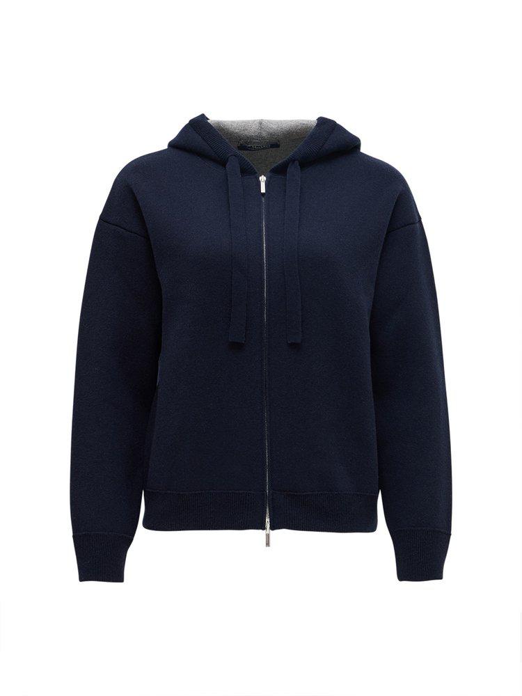 Max Mara 'S Max Mara Zip-Up Drawstring Hoodie