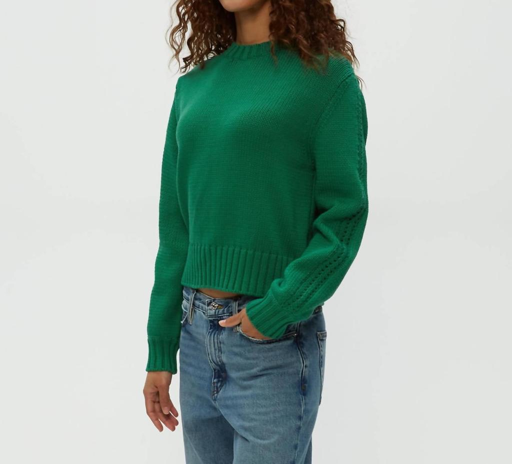 Michael Stars Merle Crewneck Sweater In Palm
