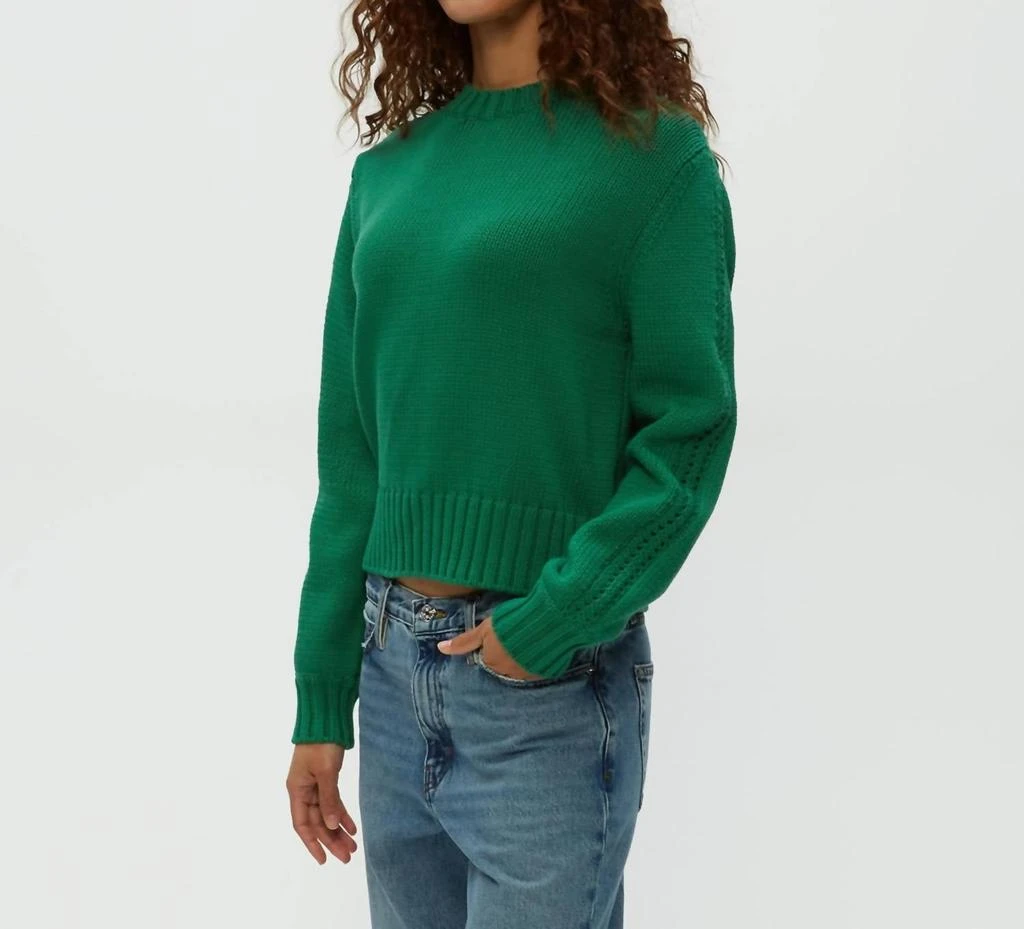 Michael Stars Merle Crewneck Sweater In Palm 1