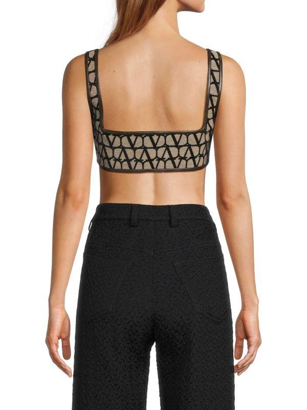 Valentino Monogram Print Crop Top 2