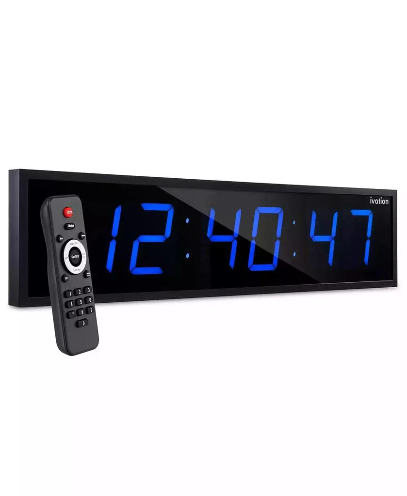 Ivation Large Digital Clock, 24" LED Wall Clock with Alarm, Timer
More