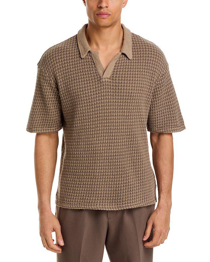 Officine Générale Regular Fit Knit Polo Shirt