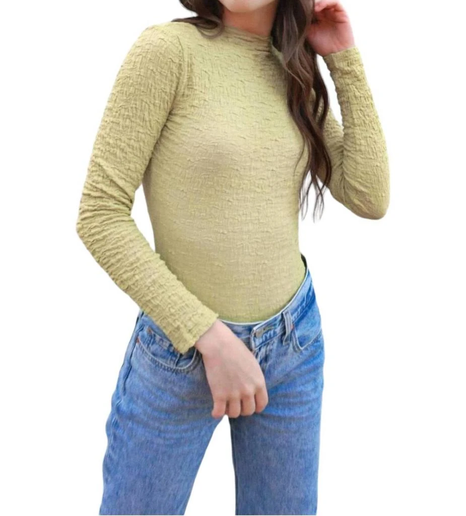 ASTR Textured Long Sleeve Bodysuit 3