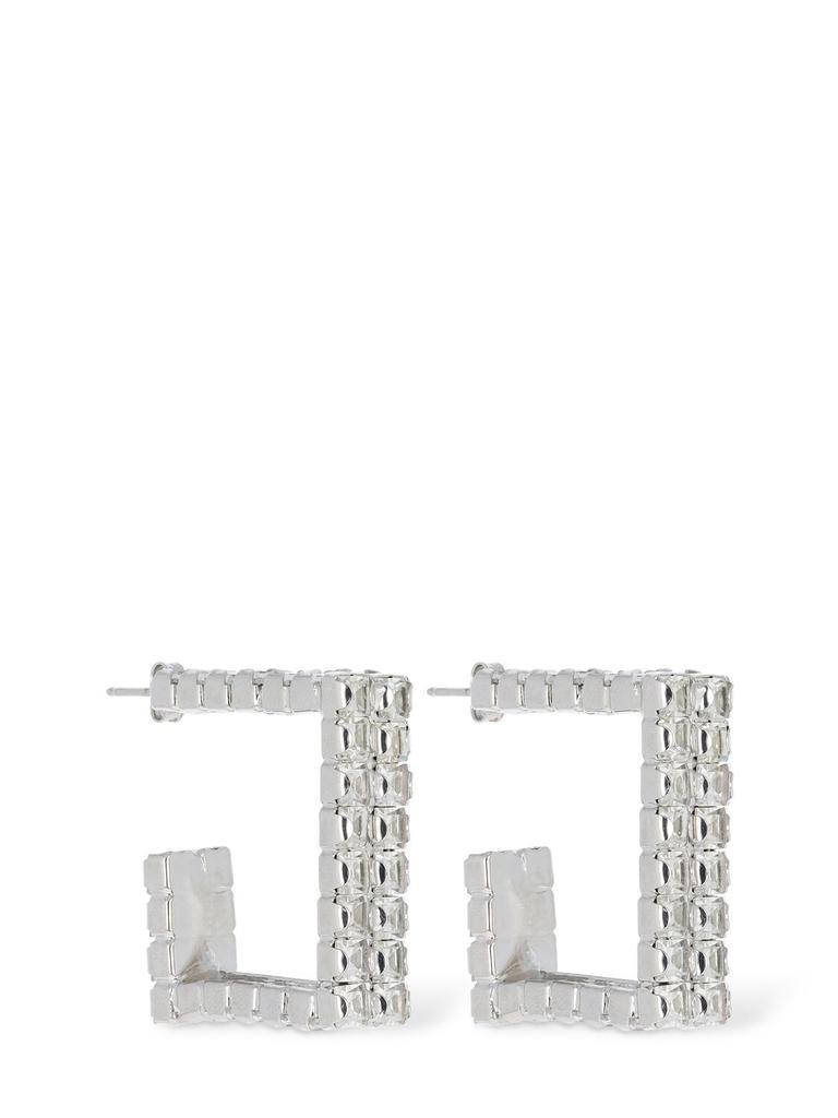 ROSANTICA Vetro Crystal Squared Hoop Earrings