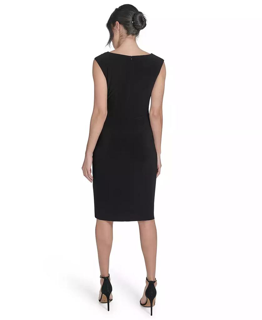Jessica Howard Petite Sleeveless Asymmetric Sheath Dress