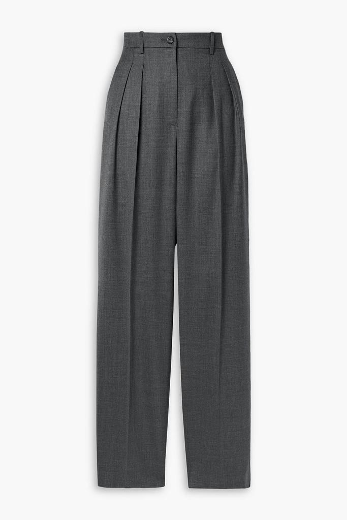 Nili Lotan Abella pleated wool-twill straight-leg pants