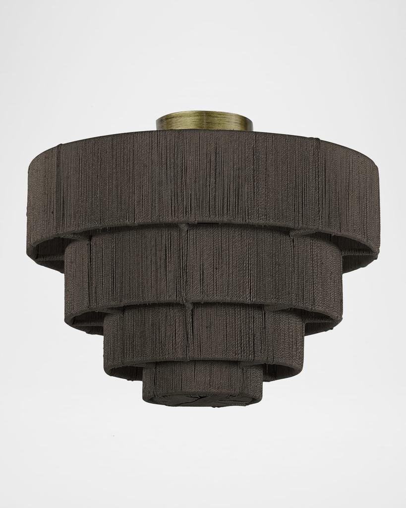 Palecek Everly 18" Semi-Flush Mount Light, Espresso